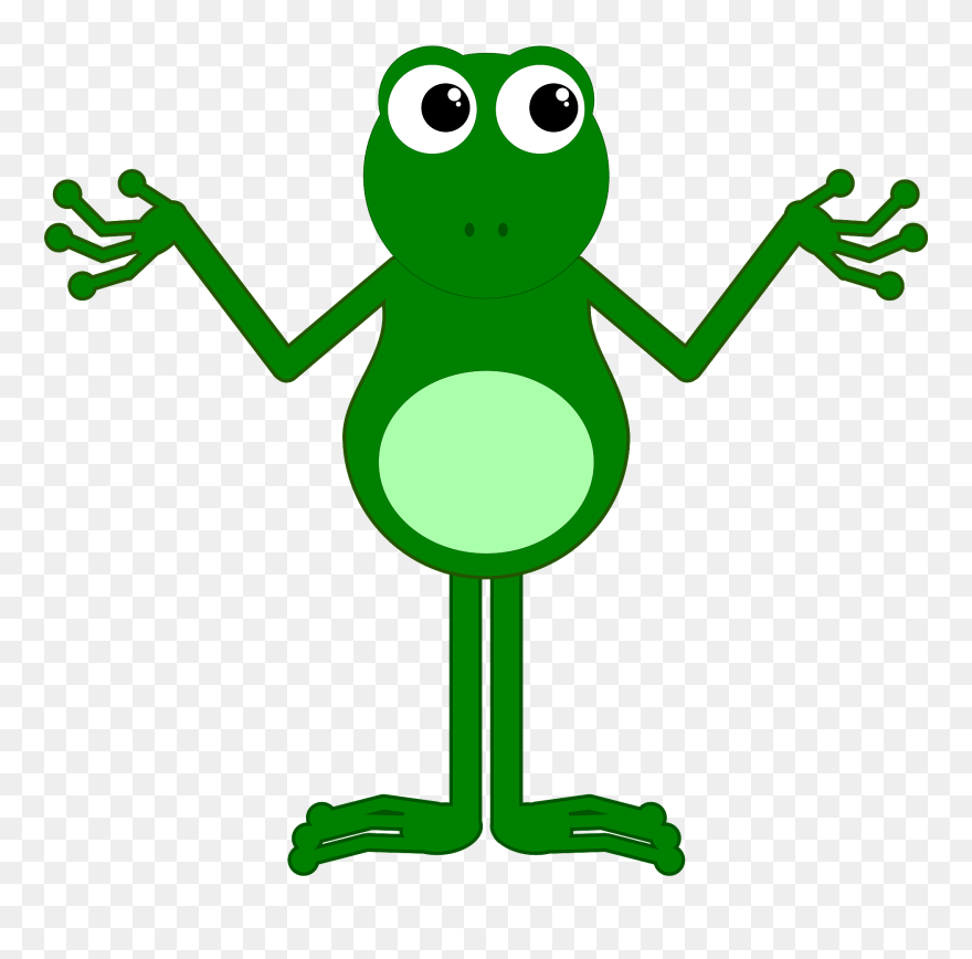 Confused Frog Clipart - Dessin De Grenouille Verte Facile - Png Download