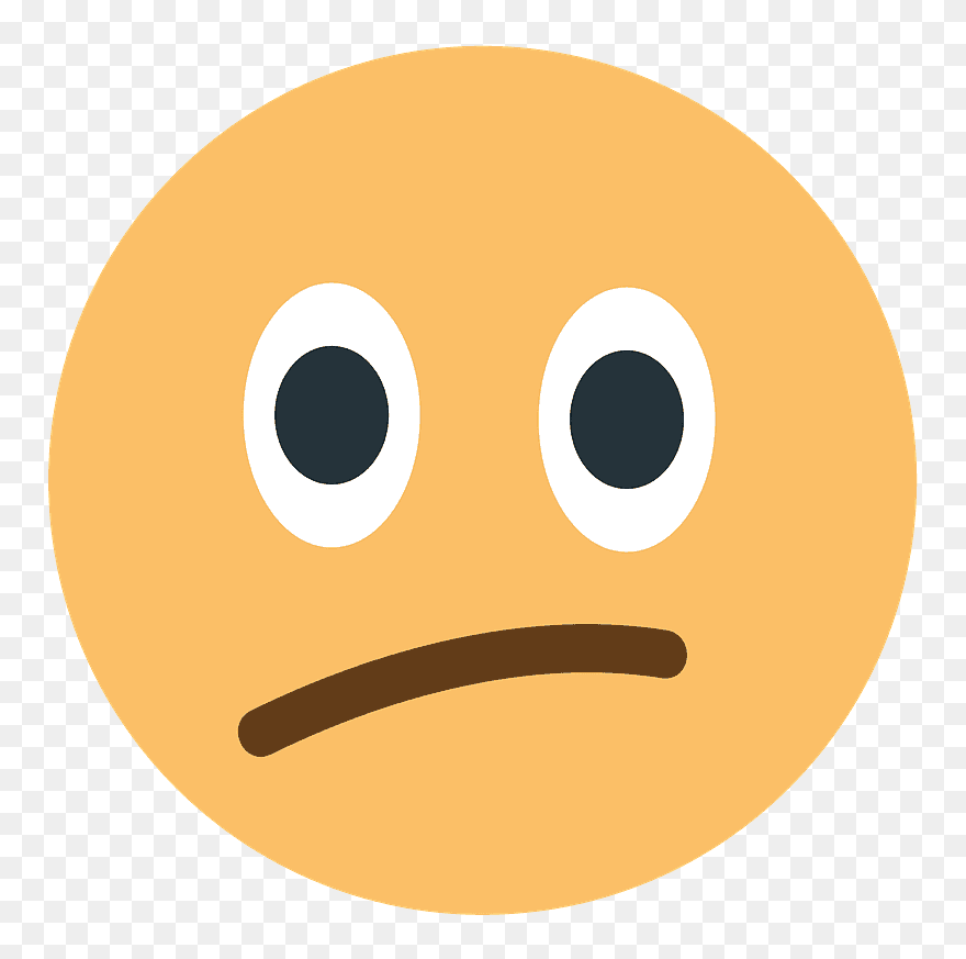 Confused Face Emoji Clipart - Smiley - Png Download