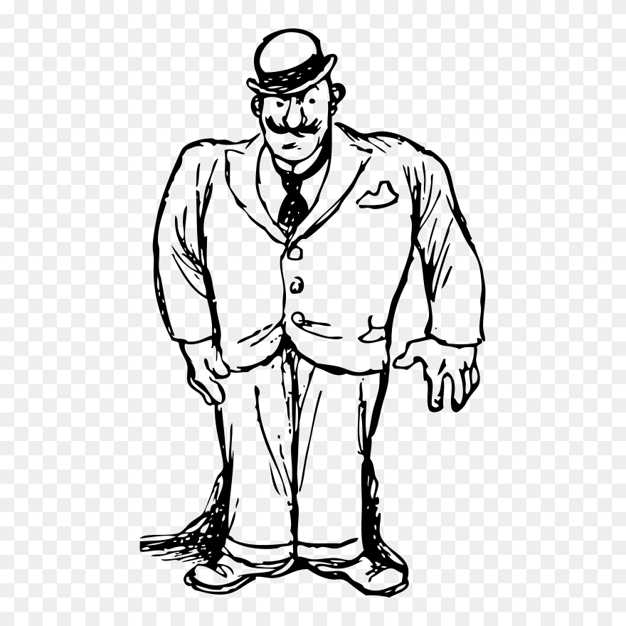 Fat Tall Man Cartoon Clipart
