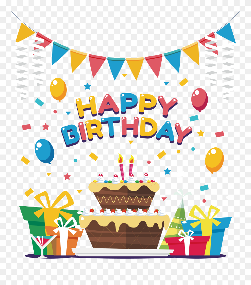 Transparent Cake Clip Art - Birthday Cake Clipart Transparent Background - Png Download