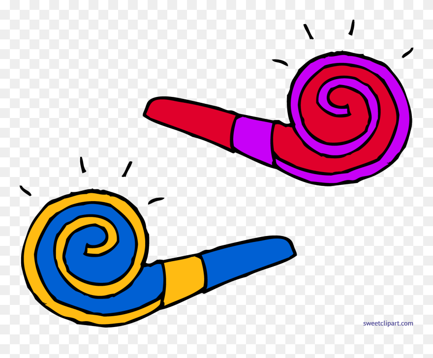 Party Horn Clip Art Image Birthday - Party Blower Clip Art - Png Download