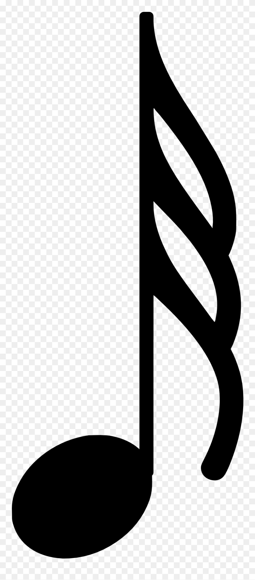 Musical Note Sixteenth Note Clip Art - Single Music Notes Png Transparent Png