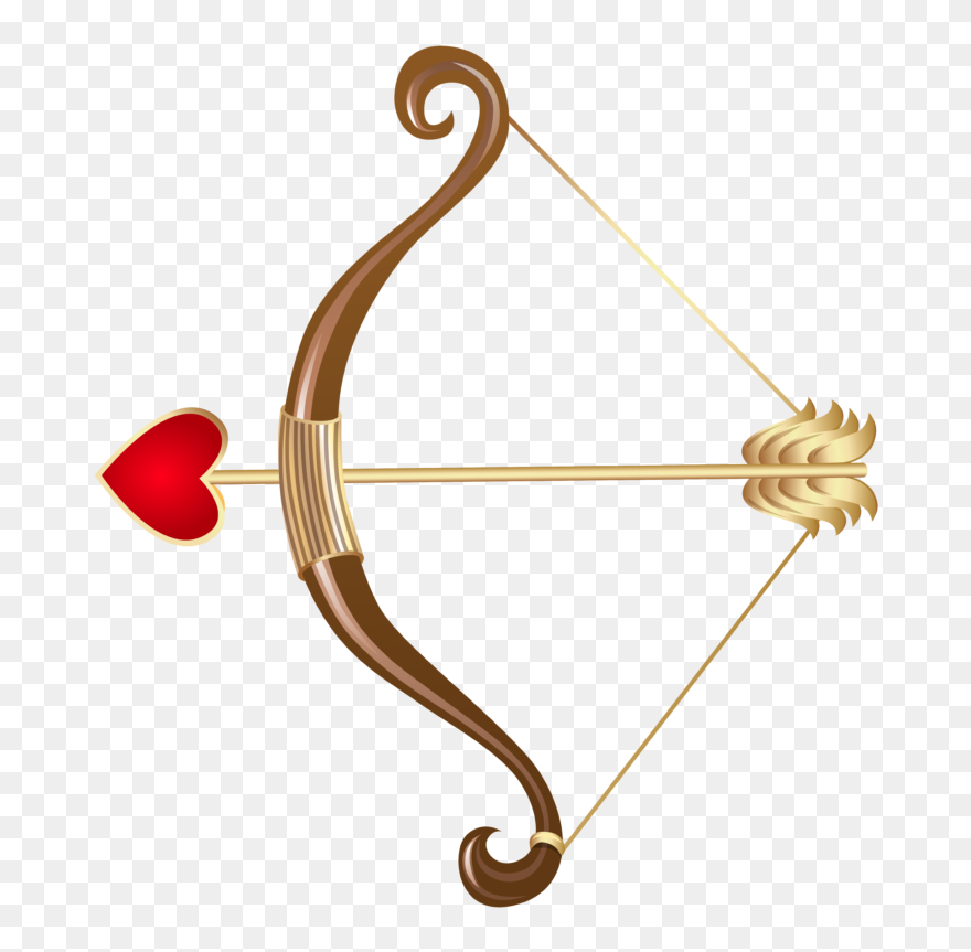 Bianca Red Arrow Instagram Png - Transparent Background Cupid Bow And Arrow Clipart