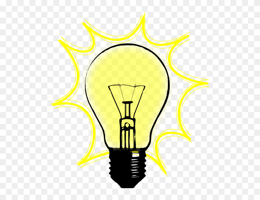 Incandescent Light Bulb Lamp Electric Light Clip Art - Transparent Background Light Bulb - Png Download