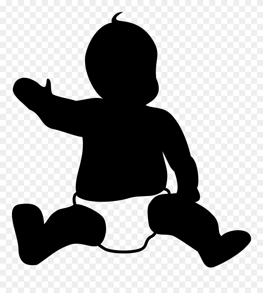 How To Change A Diaper In 10 Easy Steps - Baby Outline Clipart - Png Download