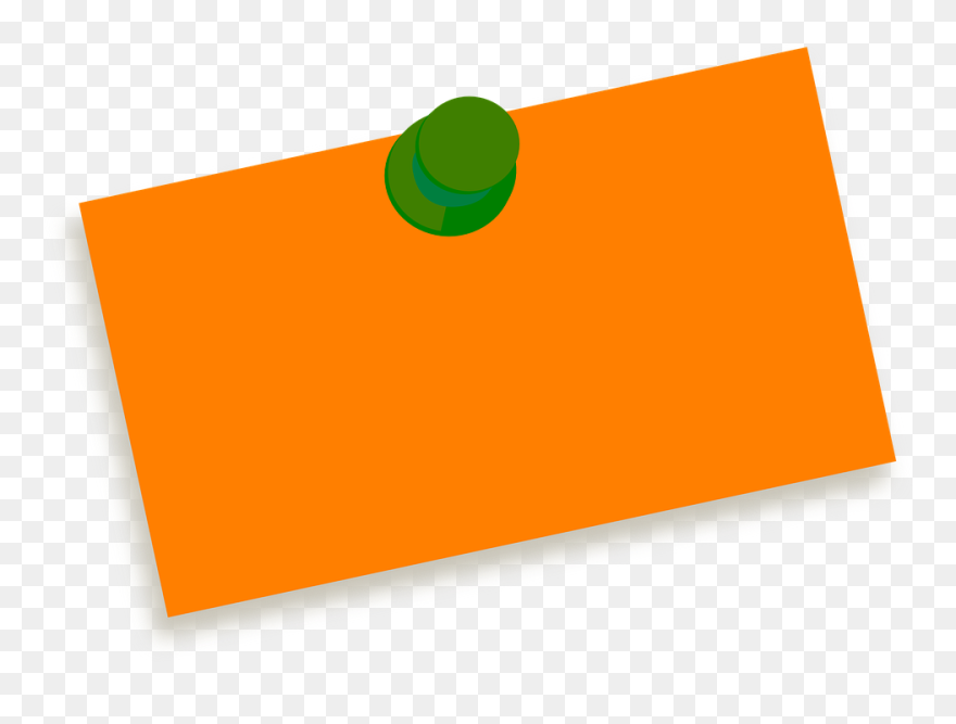 Post It Note Png - Sticky Note With Tack Clipart