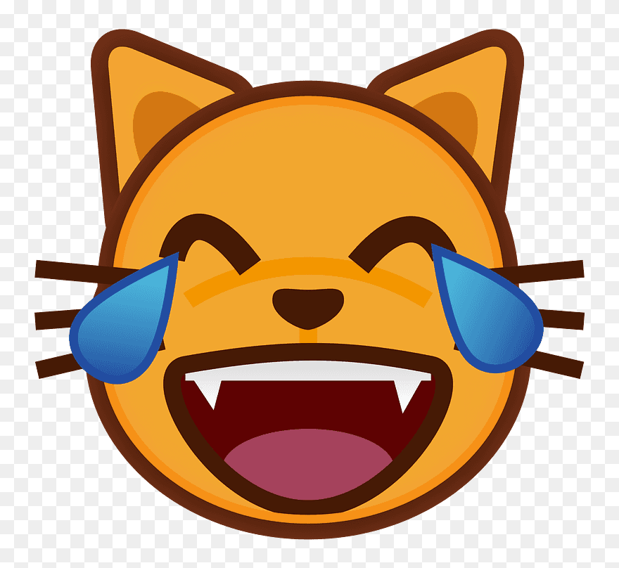 Katze Mit Freudentränen Clipart - Heart Eyes Cat Emoji - Png Download