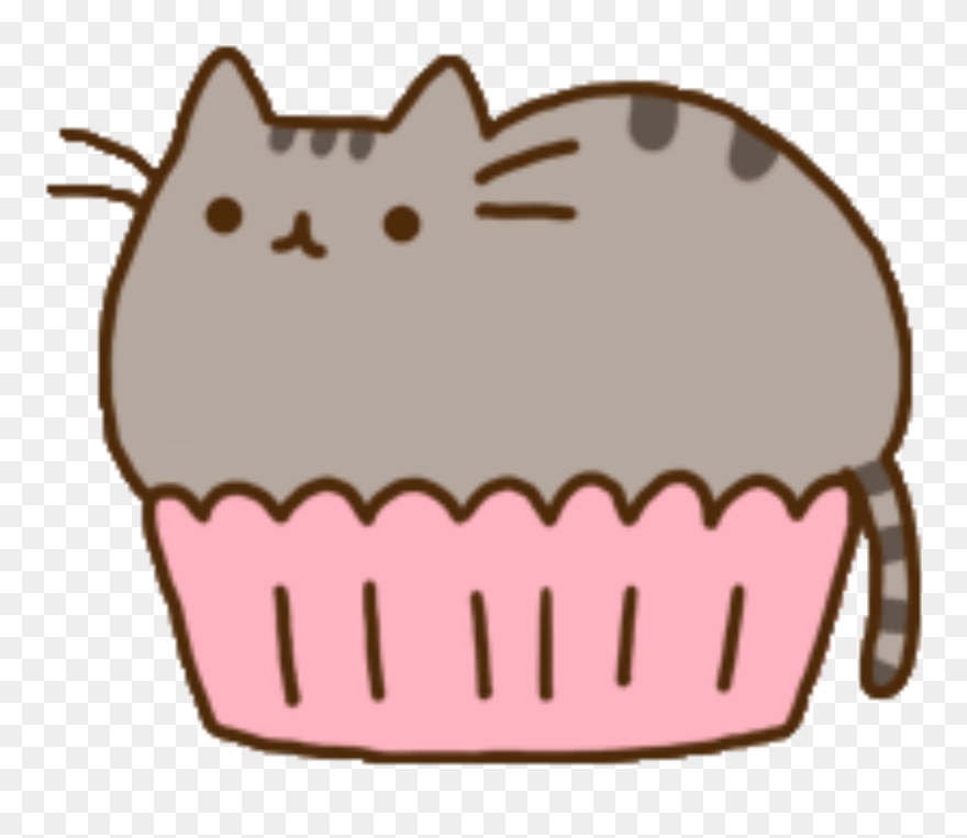 #pusheen #pusheencat #katze #cat #kedi #transparent - Pusheen Cat Cupcake Clipart