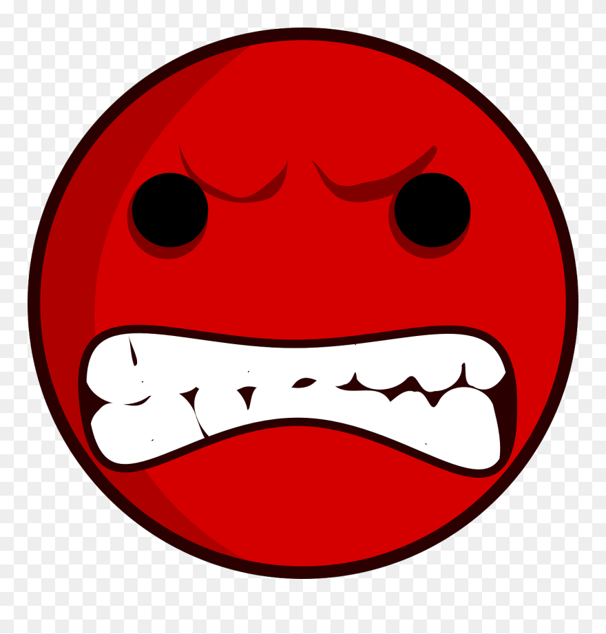 Transparent Monster Face Png - Mad Face Clipart