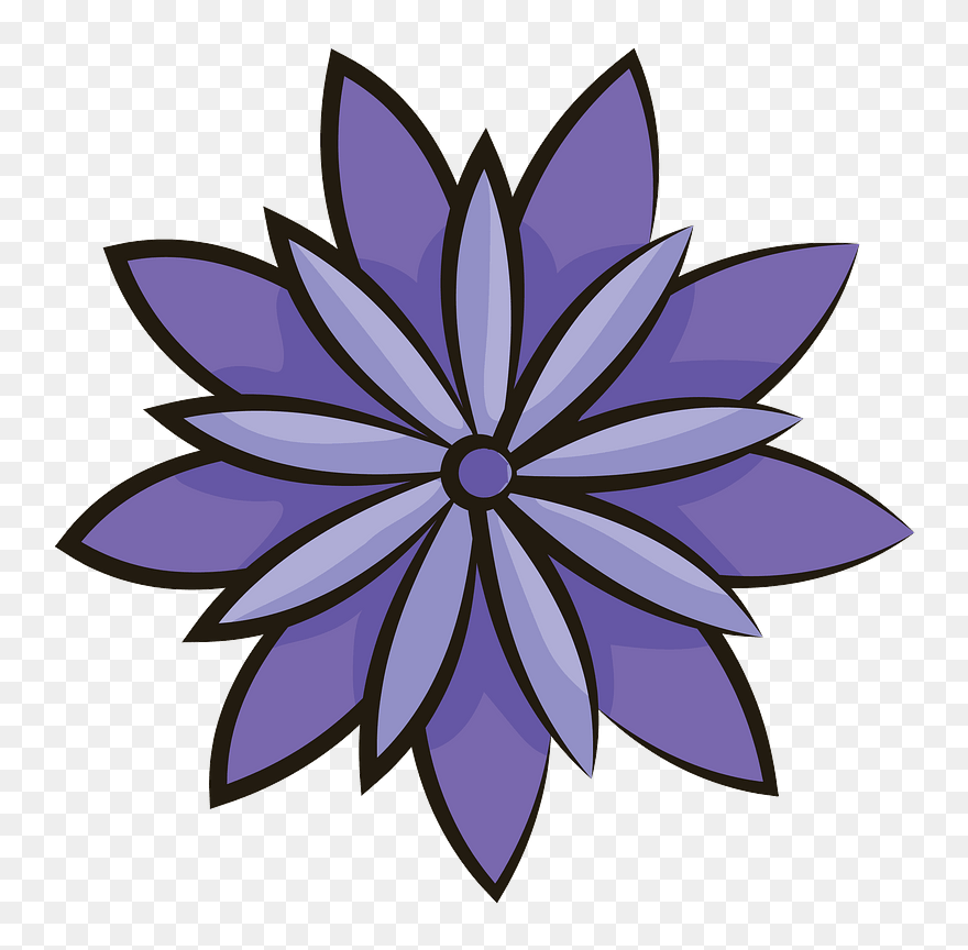 Flor Purpura Clipart - Stock Illustration - Png Download