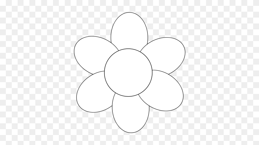 Free Flower Six Petals Black Outline - City Of Whittlesea Clipart