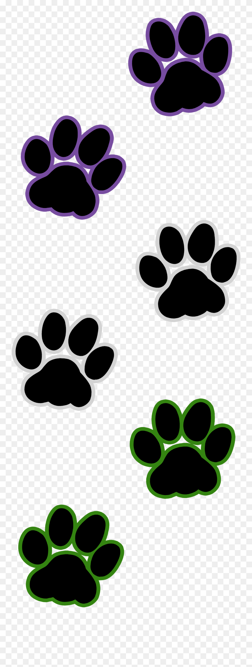 Cat Pawprint Clipart Clipart Transparent Download Cat - Transparent Line Cat Paw Print Clip Art - Png Download