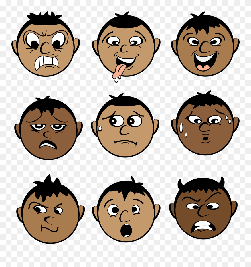 Facial Expression Faces For Emotions Clipart