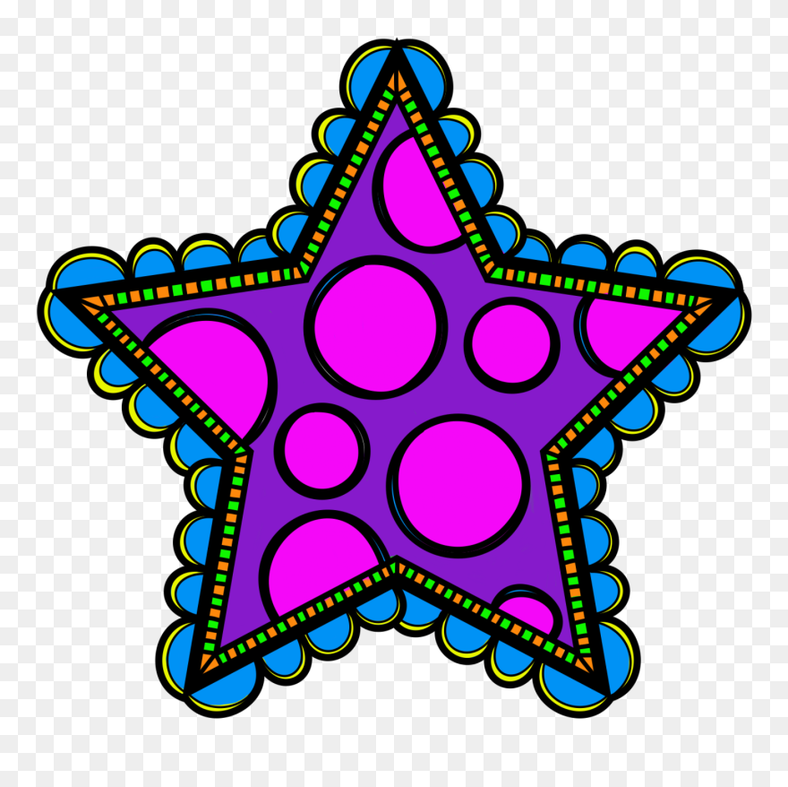 Preschool Clipart Star - Cartoon Pink Star - Png Download