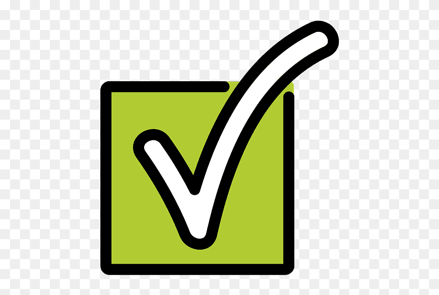 Check Mark Button Emoji Clipart - Check Mark Emoji - Png Download