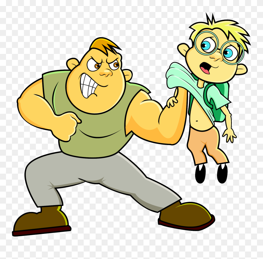 Kids Physically Standing Up For Parent Clipart Graphic - Bullying Clipart Transparent Background - Png Download