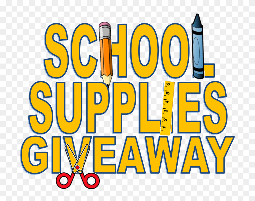 School Supply - School Supply Giveaway Clipart - Png Download