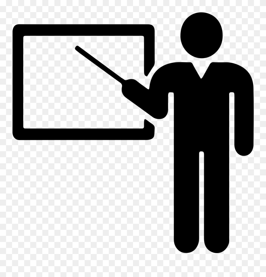 Clipart Teacher Black And White - Teacher Icon Png Transparent Png