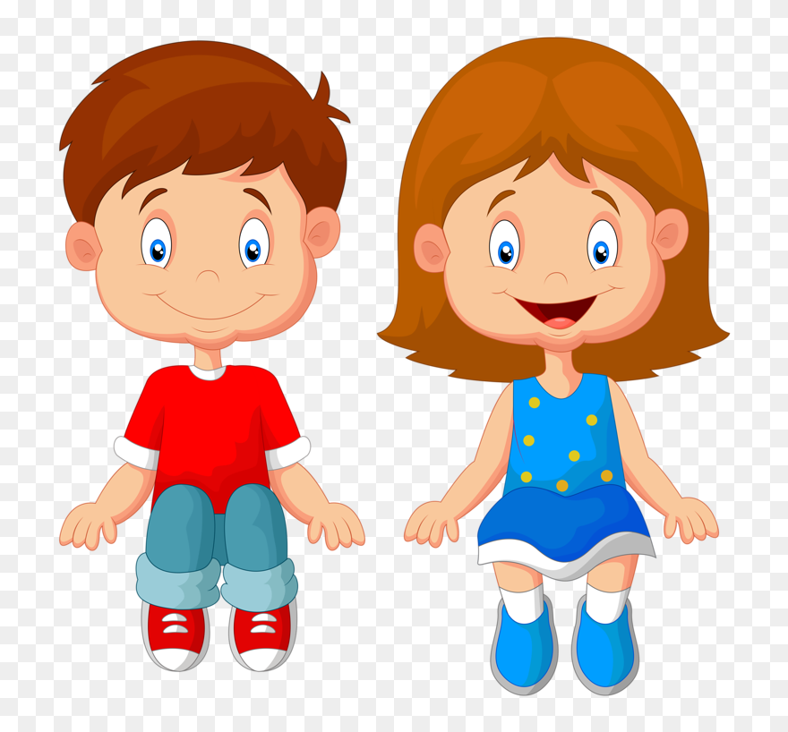 Back To School Clipart - أولاد وبنات كرتون - Png Download