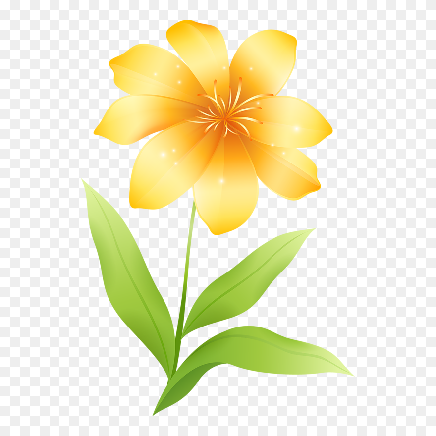 Flower Yellow Clip Art - Yellow Flower Clipart - Png Download