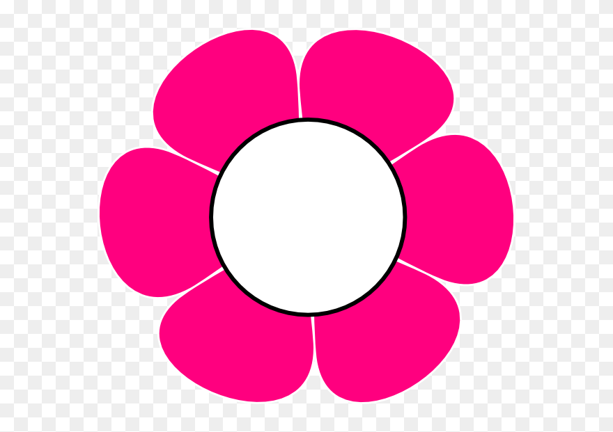 Pink Flower Clip Art 1 Pink F - Hippie Flowers Png Transparent Png