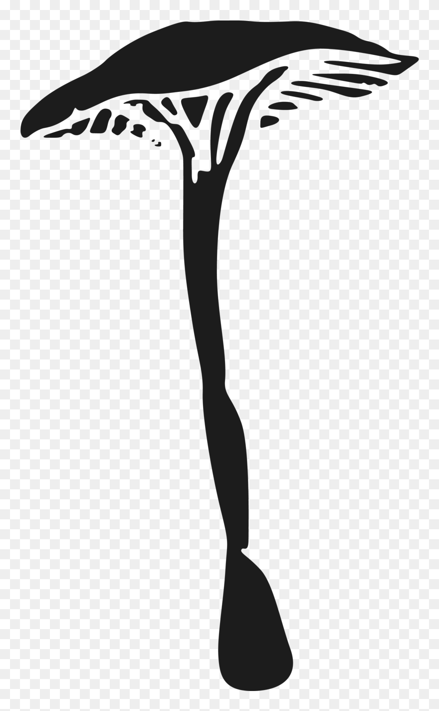 Mushroom Black And White Clipart , Transparent Cartoon - Png Download