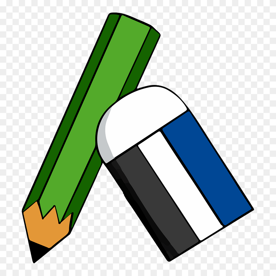 Pencil Eraser Stationery Clipart - Pencil And Eraser Clipart - Png Download