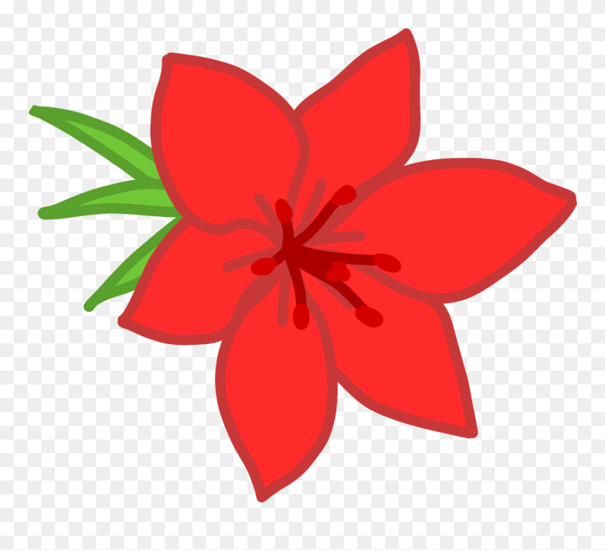 Red Flower Clipart Png Format - Jungle Flowers Transparent Png