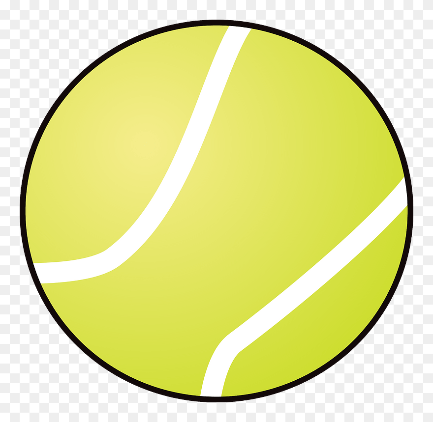 Tennis Ball Sports Clipart - Circle - Png Download