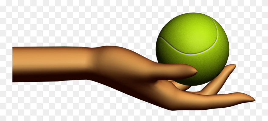 Sports Themed Video Clipart With Abstract Hand Holding - Hand Holding Ball Clipart - Png Download