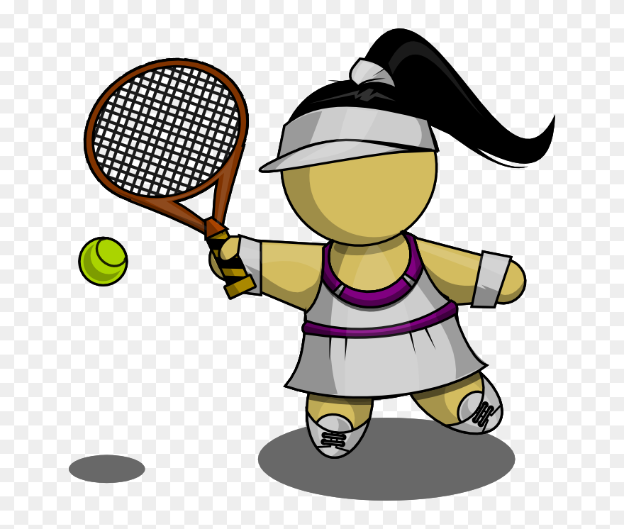 Tennis Ball And Racket Clip A - Tennis Player Clipart Transparent - Png Download