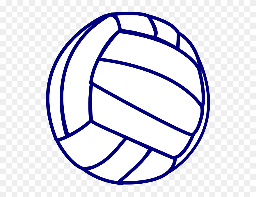 Netball Balls Cartoon - Clip Art Blue Volleyball - Png Download