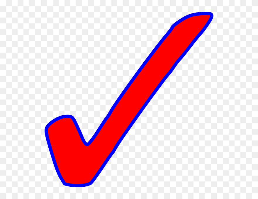 Red Check Mark Transparent Clipart