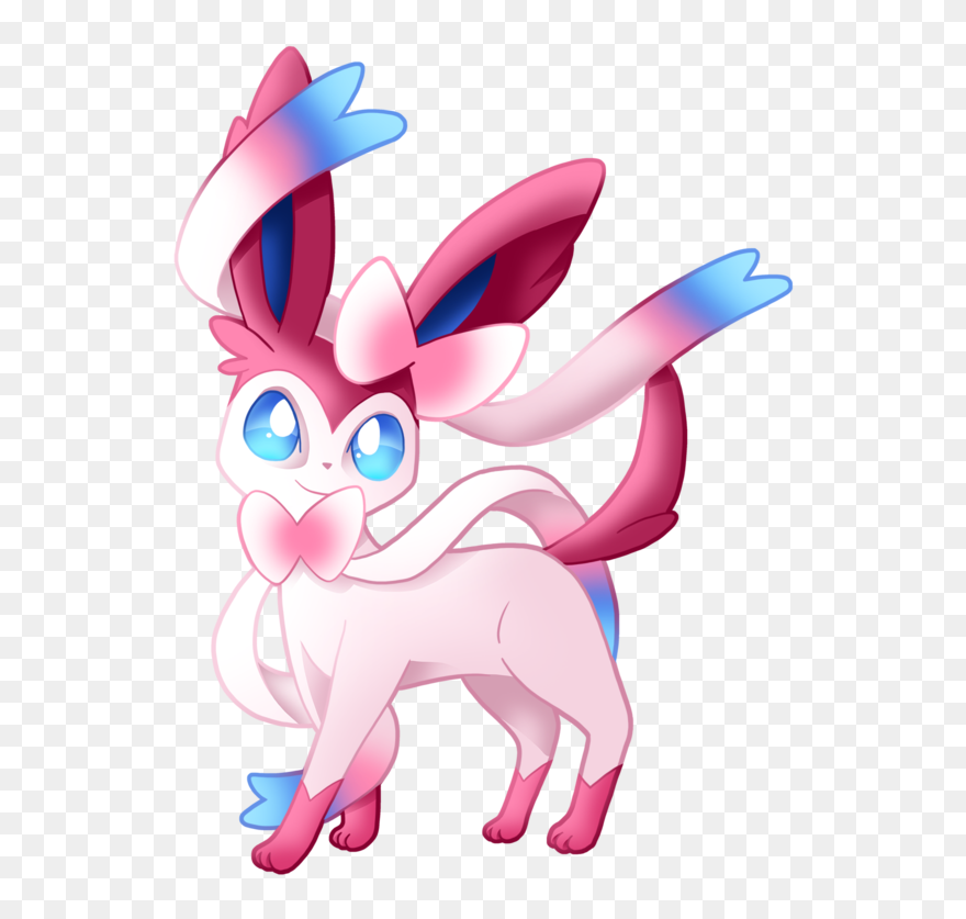 Pokemon Clipart Transparent Pink - Pokemon Sylveon - Png Download