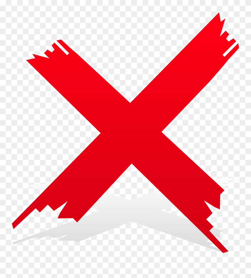 Check Mark Cross Red Tick - Clipart Cross Mark Png Transparent Png