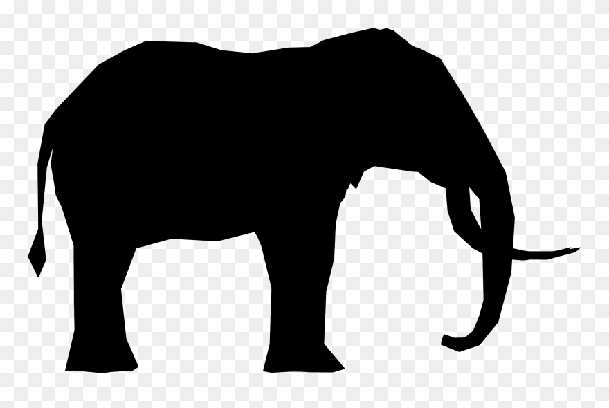 Indian Elephant Silhouette Stock Photography Image - Vector Elephant Silhouette Clipart