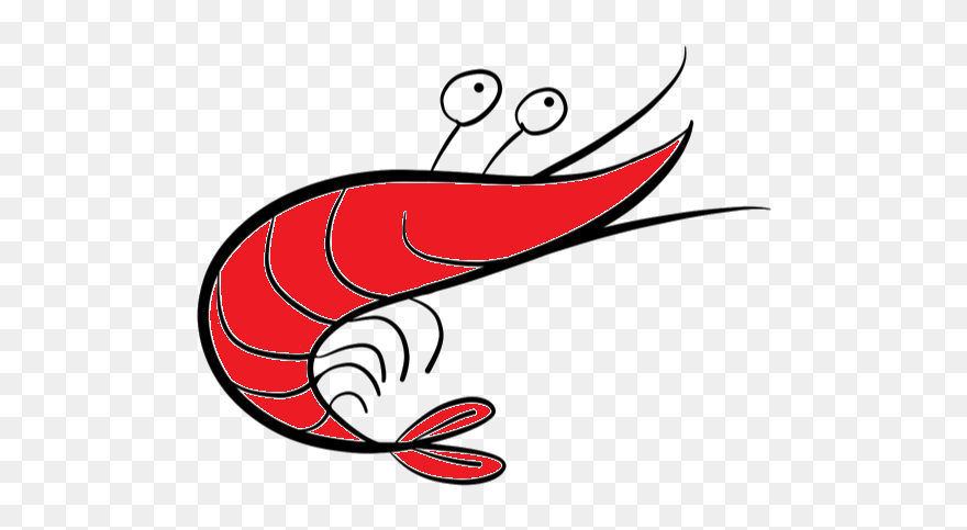 Blue Shrimp Cartoon Clipart