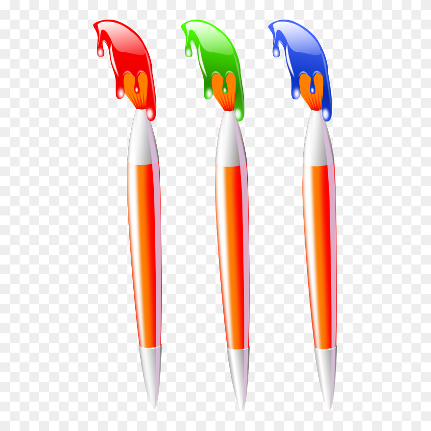 Brush - Color Brush Cartoons Clipart
