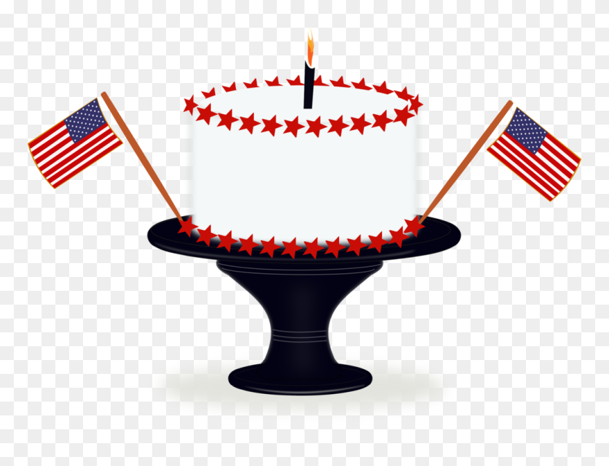 Line,candle Holder,birthday Cake - Happy Birthday America Free Clipart