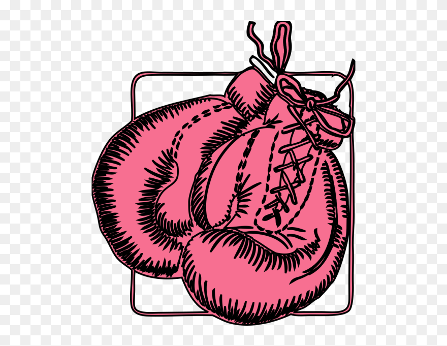 Boxing Gloves Outline Png Images - Pink Boxing Gloves Art Clipart