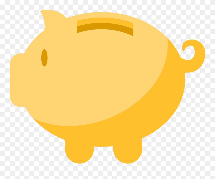 Piggy Bank Clipart Png Free Download Domestic Pig Saving - Yellow Piggy Bank Vector Transparent Png