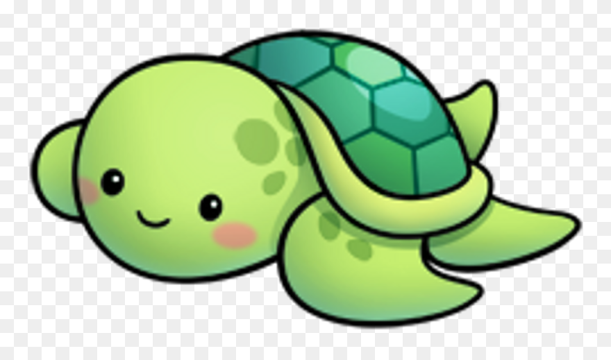 Clipart Love Turtle - Cute Turtle Drawing Easy - Png Download