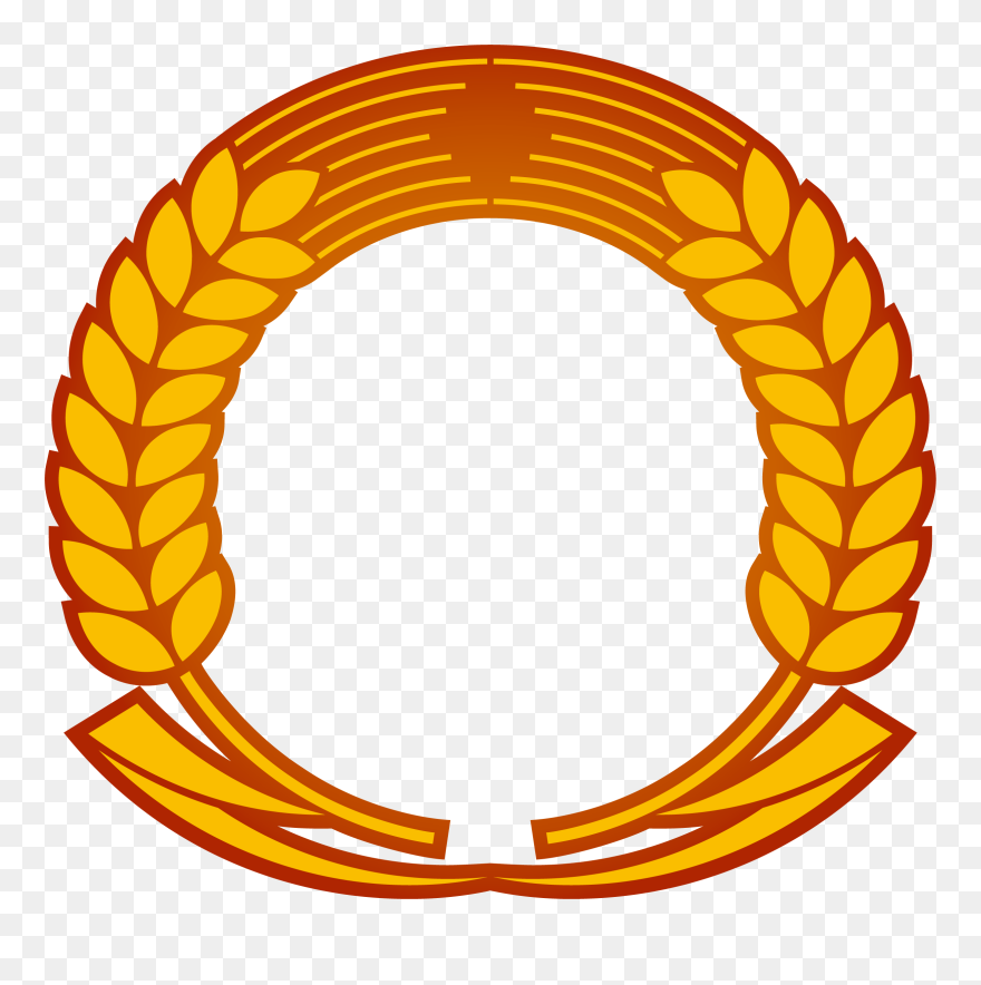 Vector Wheat Border - Wheat Circle Logo Vector Clipart