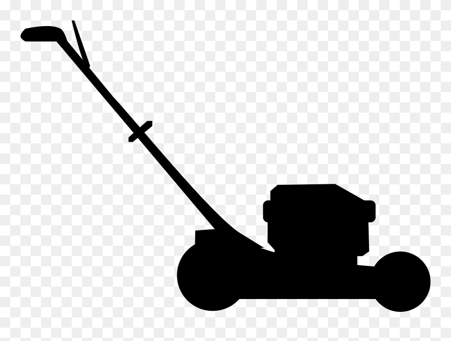 Product Design Clip Art Silhouette - Free Lawn Mower Silhouette - Png Download