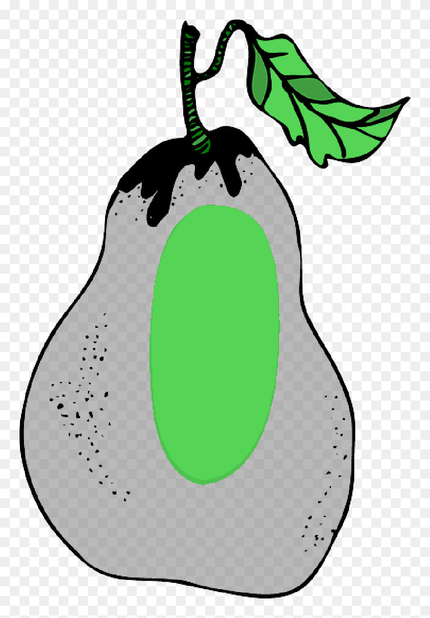 Green, Food, Fruit, Pear, Plant - Clip Art Pera - Png Download
