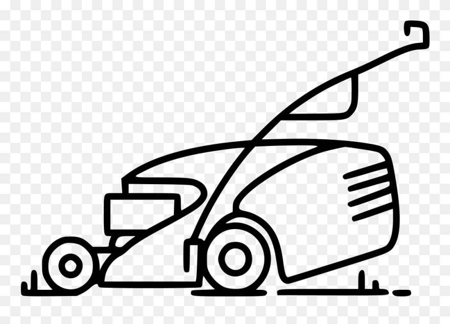 Transparent Lawn Mower Clipart Png - Lawn Mower Side View Svg