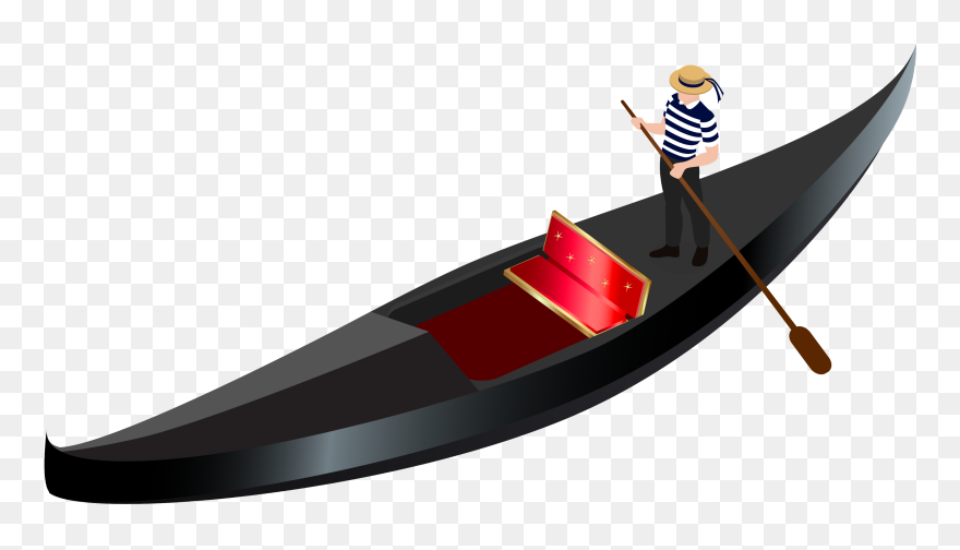 #ftestickers #clipart #cartoon #man #boat #gondola - Gondola Clip Art - Png Download