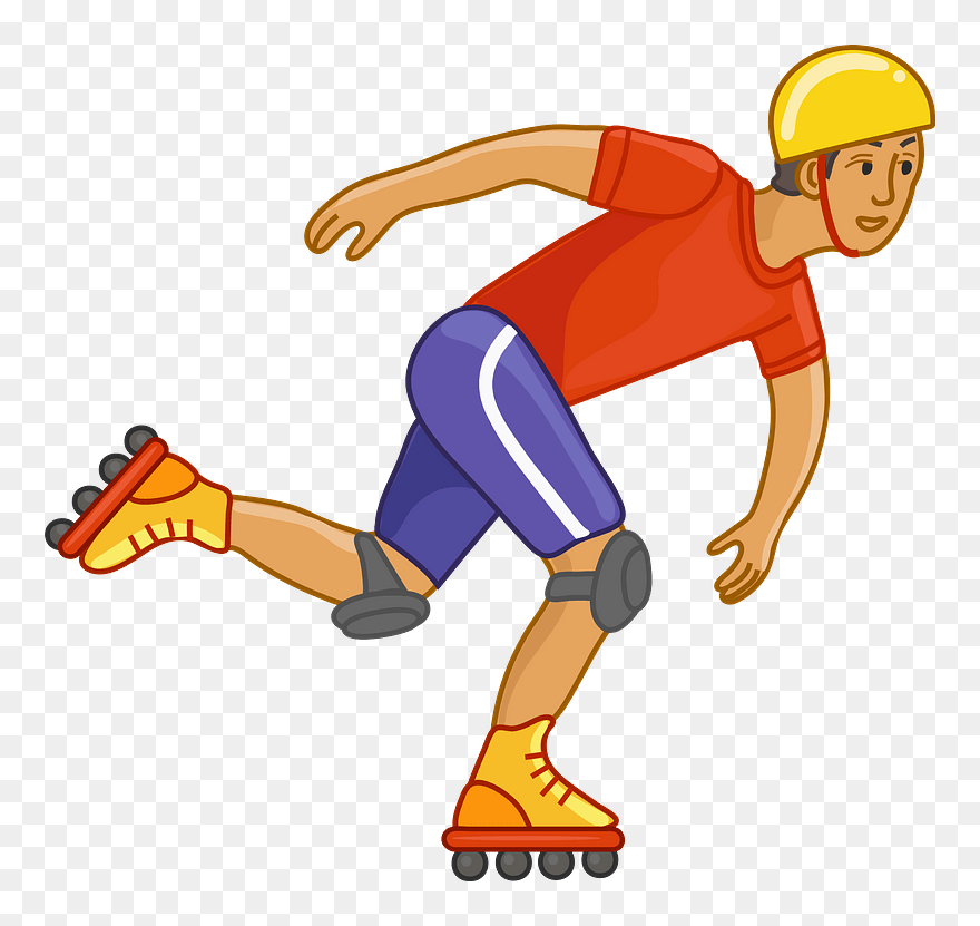 Rollerskater Clipart - Roller Skating - Png Download