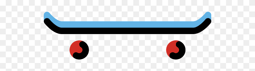 Skateboard Emoji Clipart - Longboard - Png Download