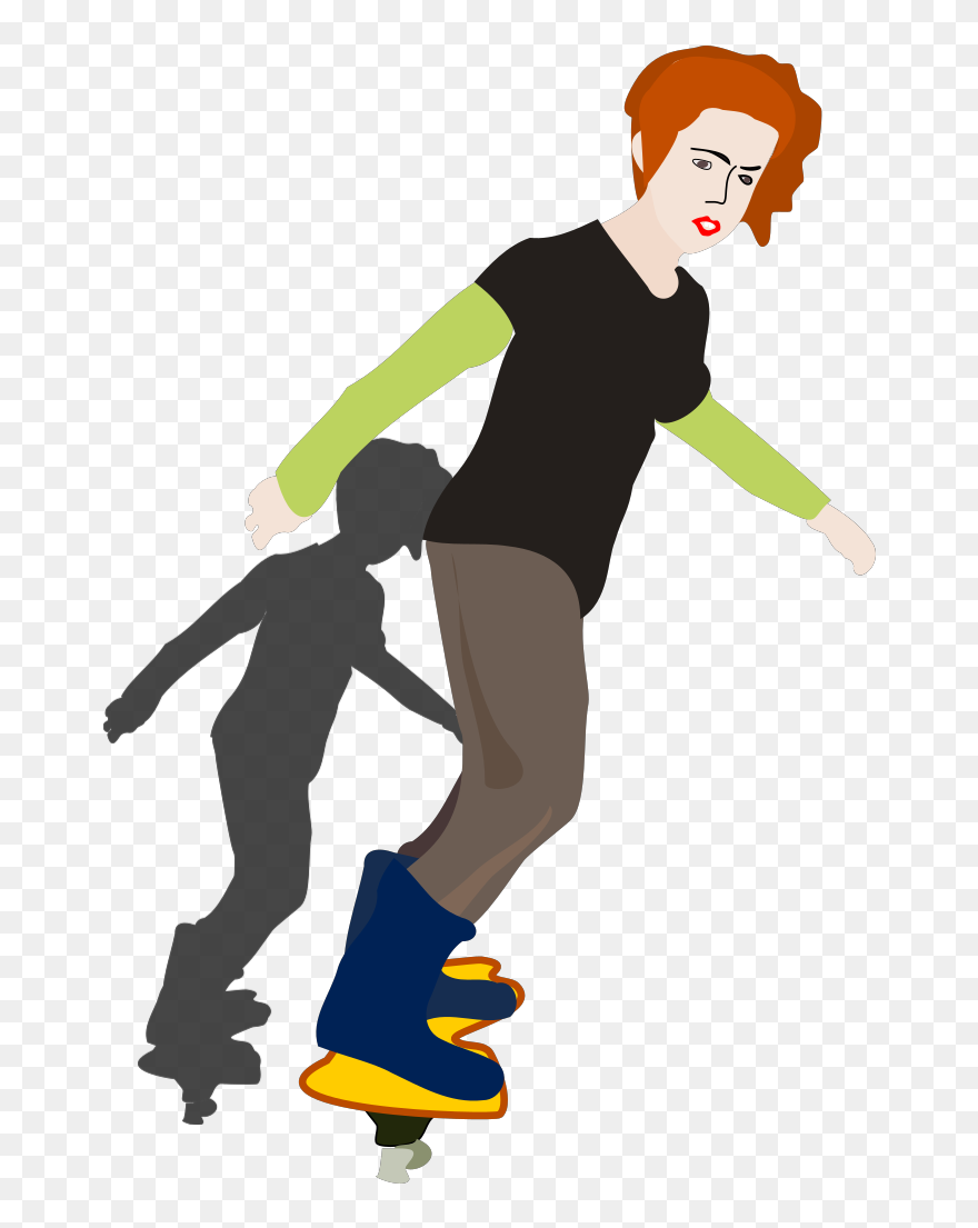 Skateboarder Svg Clip Arts - Ice Skating - Png Download